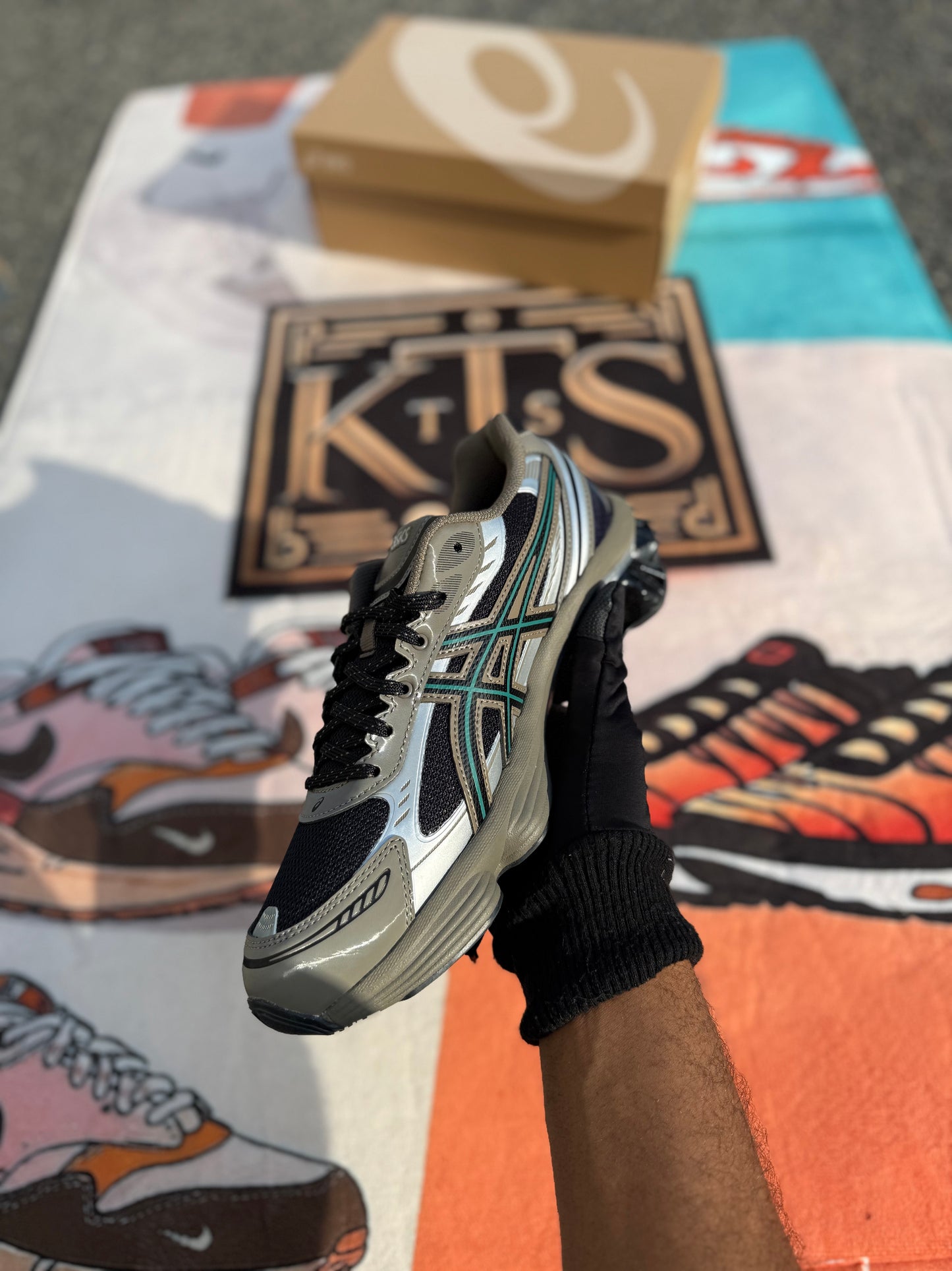 ASICS Gel-Kinetic Fluent Black Dark Taupe