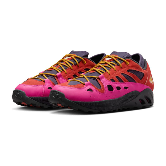 NIKE ACG AIR EXPLORAID LIGHT WILD MANGO DARK RAISIN LASER FUCHSIA UNIVERSITY GOLD