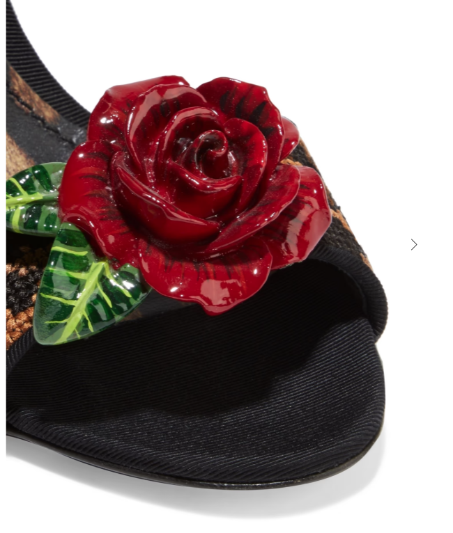 DOLCE&GABBANA Sandales léopard ornées