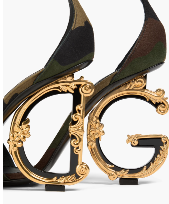 DOLCE&GABBANA Sandales en sergé à imprimé camouflage