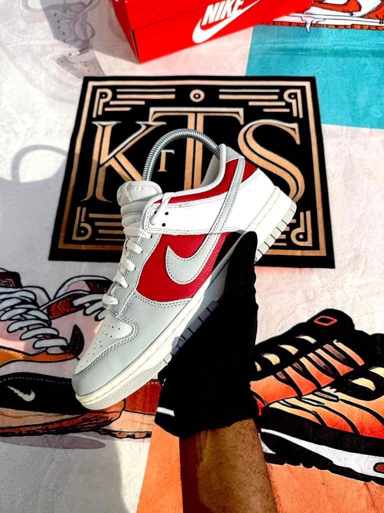 Nike Dunk Low Light Iron Ore Gym Red