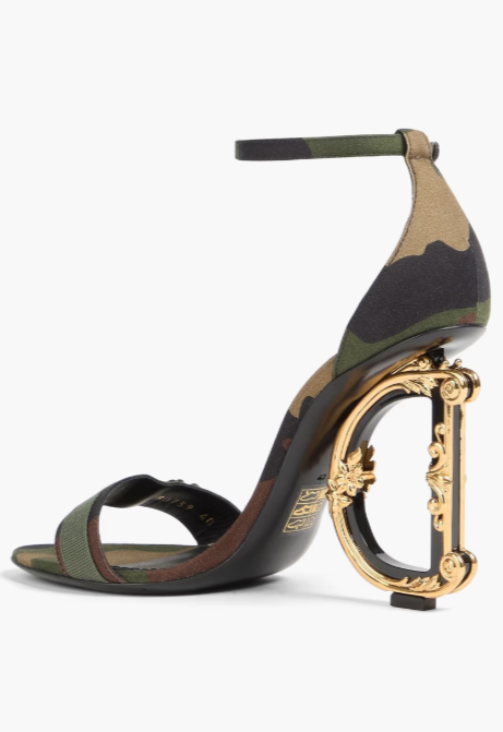 DOLCE&GABBANA Sandales en sergé à imprimé camouflage