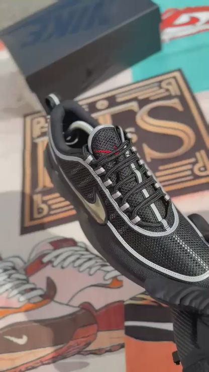 Nike Air Zoom Spiridon Black Metallic Silver